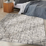 Nourison Calvin KleinCK950 Rush CK952 Machine Made Power-loomed No Border Indoor Only Modern  Rug Ivory,Grey, Ivory Grey High Pile, 100% Polypropylene,Low Pile, 100% Polyester 99446819086