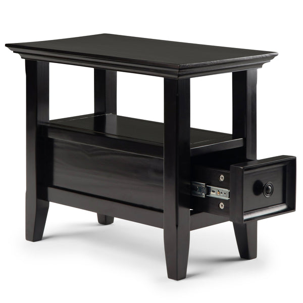 English Elm Amherst Narrow Side Table - Handcrafted Hickory Brown, Stylish Storage For Small Living Spaces B136P158325