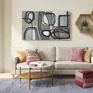 English Elm Wagner Round Coffee Table - Elegant White Marble & Acacia Wood With Antique Bronze Metal Frame B136P159966-GIGA