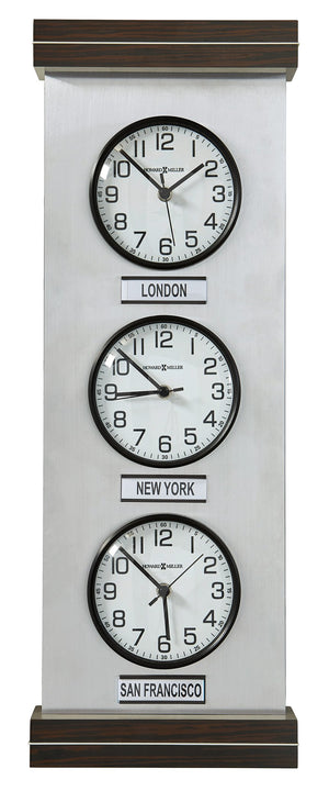 Hekman Furniture 625812 Sienna Ii Elegant World-time Wall Clock With Macassar Ebony Finish And Three Dials For Style  Sienna Ii Wall Clock 625812