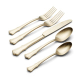 Lenox Oneida James Street Satin Champagne 20 Piece Flatware Set Metallic, STAINLESS METAL 896768