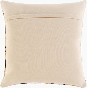 Surya Binga 20" X 20" Bohemian Global Accent Pillow With Exotic Embroidery – Elevate Your Space! Cream Cotton,Cotton Bga001-2020d