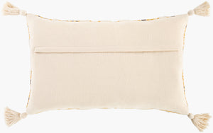 Surya Binga 14"L X 22"W Elegant Lumbar Pillow – Global Inspired Design For Eclectic Home Décor Charm! Mustard Cotton,Cotton Bga002-2214