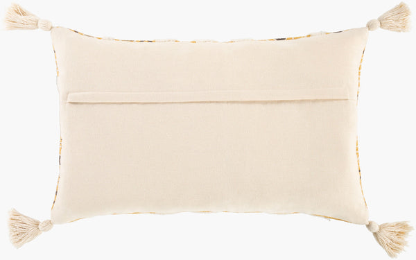 Surya Binga 14"L X 22"W Elegant Lumbar Pillow – Global Inspired Design For Eclectic Home Décor Charm! Mustard Cotton,Cotton Bga002-2214