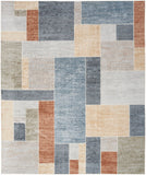 Nourison Astra Machine Washable ASW09 Machine Made Power-loomed Borderless Design Indoor Only Contemporary  Rug Multicolor, Multicolor 100% Polyester 99446979148