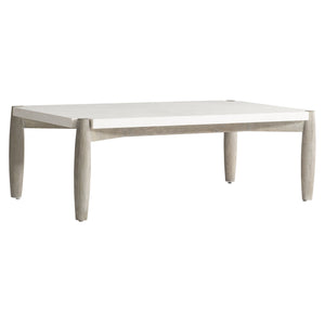 Bernhardt Bernhardt Ashbrook Cocktail Table With Scooped Vellum Top, Weathered Greige Ash Base, Modern Organic Design 462021