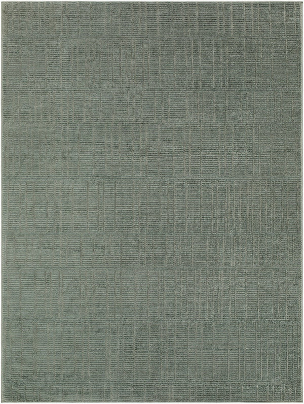 Livabliss Brugge Machine Woven Turkish Area Rug Low Pile Polypropylene Blend for High Traffic Rooms Dark Green, Med 5'3" x 7' BGG2320-537