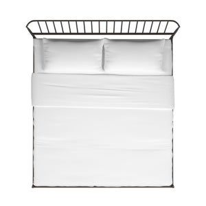 Homelegance By Top-Line Dante Metal Platform Bed with Curved Metal Headboard Dark Bronze Metal