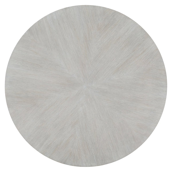 Bernhardt Bernhardt Thorne Round Cocktail Table 30" – White Oak Starburst Top, Drum Silhouette, Casters, Durable Finish 452015