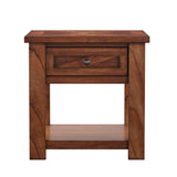 Homelegance By Top-Line Niccolo 24" Tall End Table with Storage Brown Wood