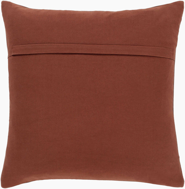 Surya Barrington Rustic 18" Accent Pillow - Unique Cotton & Leather Blend, Perfect For Lodge Home Decor! Brown Leather,Cotton Bgn001-1818