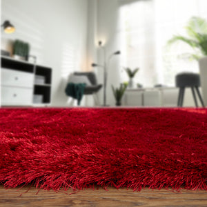 Feizy Rugs Indochine Plush Hand-tufted Polyester Shag Rug - Luxurious High Pile For Contemporary Spaces Red,Purple Polyester 4944550fcby000g00