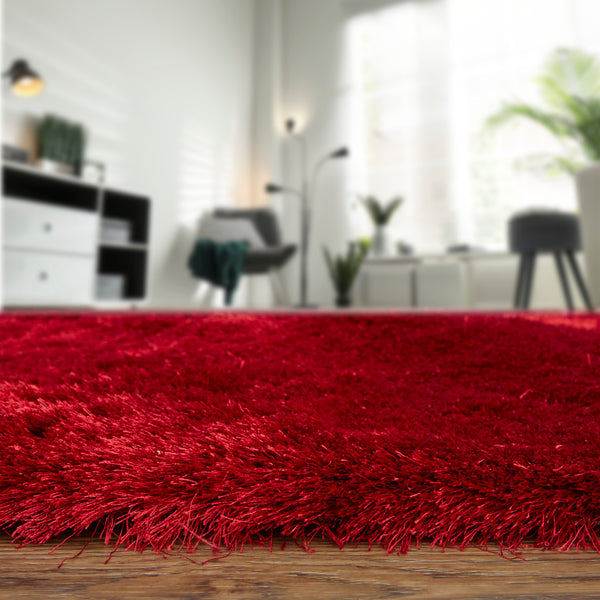 Feizy Rugs Indochine Plush Hand-tufted Polyester Shag Rug - Luxurious High Pile For Contemporary Spaces Red,Purple Polyester 4944550fcby000g00
