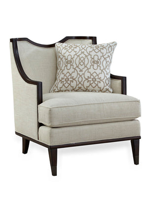 A.R.T. Furniture Harper Vintage Black Chair With Luxe Cushions And Down Blend Pillow For Casual Transitional Style Beige, Brown Wood,Foam,Down,Fabric,Metal 161523-5336aa