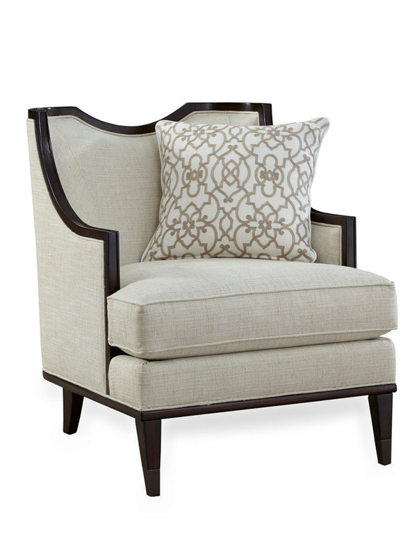 A.R.T. Furniture Harper Vintage Black Chair With Luxe Cushions And Down Blend Pillow For Casual Transitional Style Beige, Brown Wood,Foam,Down,Fabric,Metal 161523-5336aa