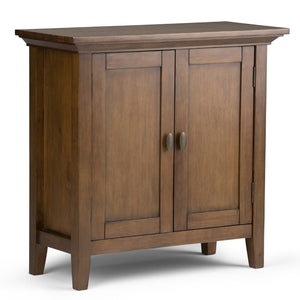English Elm Redmond Low Storage Cabinet - Handcrafted Rustic Natural Finish With Adjustable Shelves & Brass Accents B136P158103-GIGA