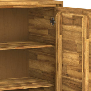 English Elm Lowry - Handcrafted Medium Storage Cabinet In Distressed Golden Wheat With Adjustable Shelves & Metal Accents B136P158856