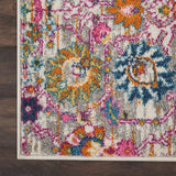 Nourison Passion PSN01 Machine Made Power-loomed No Border Indoor Only Bohemian Transitional Rug Silver, Pink and Grey 100% Polypropylene 99446387974