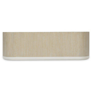 Bernhardt Bernhardt Solaria Oval Cocktail Table With Layered Faux Stone & Wood Finish, Casters, 56"W X 26"D 310022