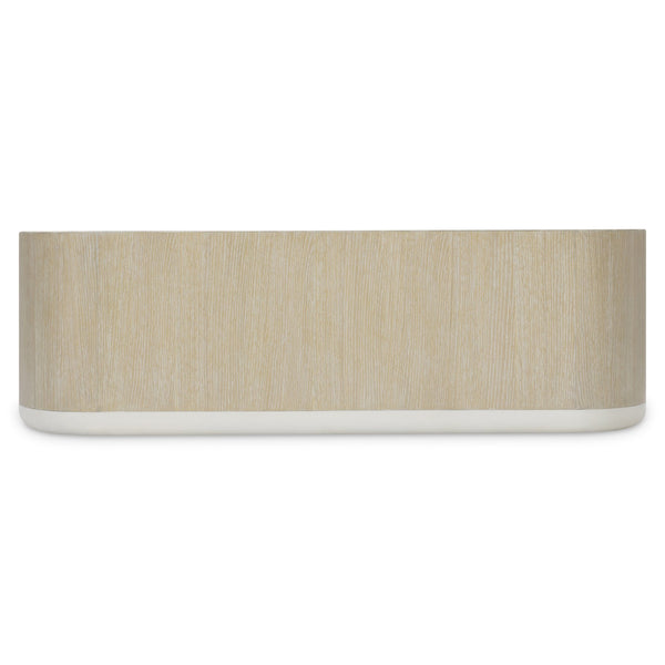 Bernhardt Bernhardt Solaria Oval Cocktail Table With Layered Faux Stone & Wood Finish, Casters, 56"W X 26"D 310022