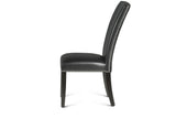 Steve Silver Finley Black Leatherette Side Chair, Set of 2 FL500SKN