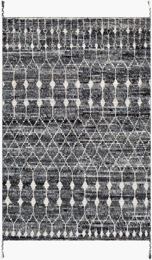 Surya Birch Handmade Rug 2' X 3' – Bohemian Style, Eco-friendly, Soft & Durable Global Decor Accent Black Recycled Pet Yarn Bhc2301-23