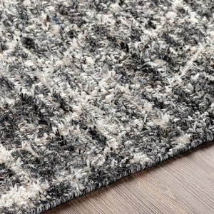 Surya Birch Handmade Rug 2' X 3' – Bohemian Style, Eco-friendly, Soft & Durable Global Decor Accent Black Recycled Pet Yarn Bhc2301-23
