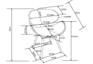 English Elm Marana Dining Chair - Elegant Mid-Century Modern Design In White Vegan Faux Leather & Bentwood Frame B136P158921