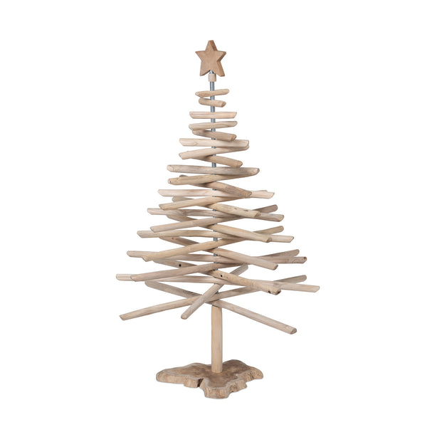 Rustic Teak Wood Christmas Tree, 60 in. XAB30204 Park Hill