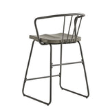 Homelegance By Top-Line Clementine Iron and Grey Finish Counter Height Chairs (Set of 2) Grey Iron