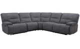 Parker House Parker Living Gladiator - Sky 6 Piece Modular Power Reclining Sectional with Power Adjustable Headrests Sky 60% Polyester, 40% PU (W) MGLA-PACKA(H)-SKY