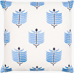 Surya Bicheno 18" Coastal Accent Pillow - Unique Cotton Design, Easy Care, Perfect For Beachy Homes! Ivory Cotton,Cotton Bho001-2222