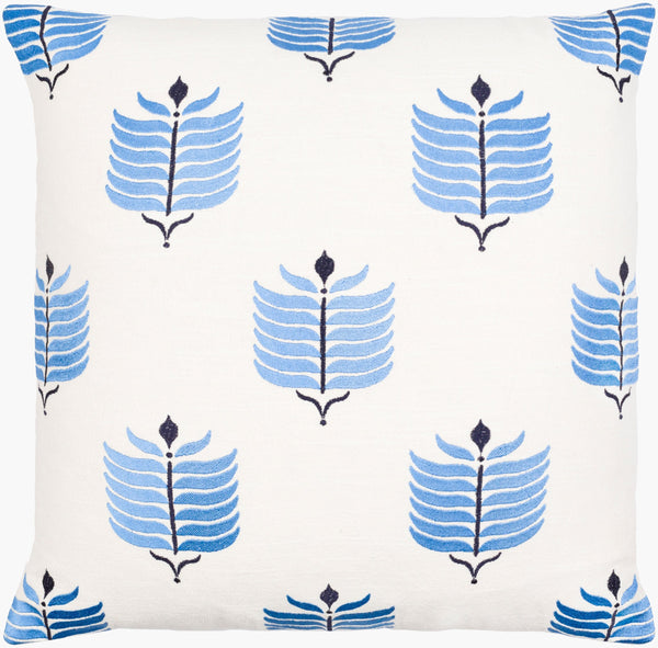 Surya Bicheno 18" Coastal Accent Pillow - Unique Cotton Design, Easy Care, Perfect For Beachy Homes! Ivory Cotton,Cotton Bho001-2222