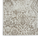 Nourison Damask DAS06 Machine Made Power-loomed Borderless Design Indoor Only Farmhouse Vintage Rug Ivory, White 100% Polyester 99446731296