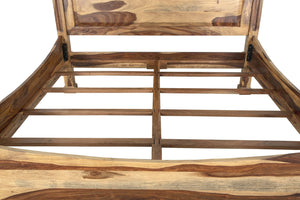 Porter Designs Porter Taos Solid Sheesham Wood Queen Bed – Rustic Charm For A Cozy, Refined Bedroom Retreat Natural Wood 04-196-14-9047n-kit