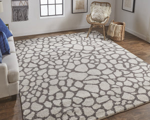 Feizy Rugs Belden Hand Knotted Wool Rug - Exquisite Tribal Berber Style With Distressed Aesthetic For Modern Homes Ivory,Gray Wool T03t6001gry000p00