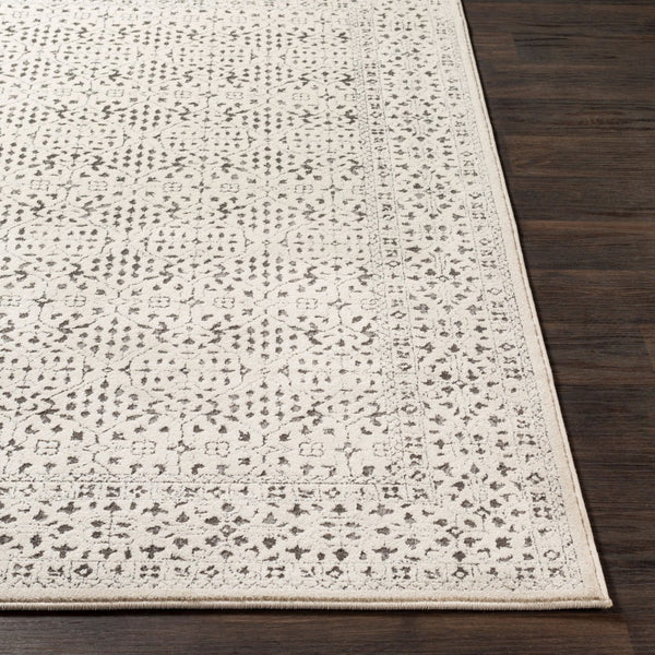 Livabliss Bahar Turkish Machine Woven Geometric Rug for Entryways Hallways and High Traffic Spaces Charcoal, Light 2' x 2'11" BHR2308-23