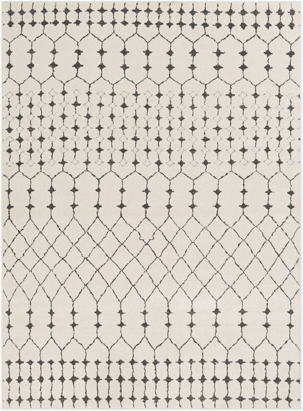Livabliss Bahar Moroccan Geometric Area Rug with Medium Pile for Entryways and Small Spaces Light Beige, Ch 5'3" x 7'3" BHR2312-5373