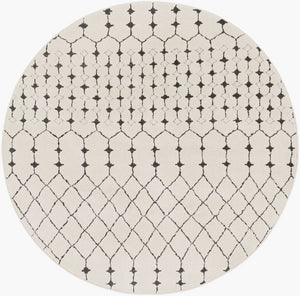 Livabliss Bahar Moroccan Geometric Area Rug with Medium Pile for Entryways and Small Spaces Light Beige, Ch 5'3" x 5'3" BHR2312-53RD