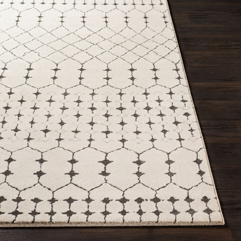 Livabliss Bahar Moroccan Geometric Area Rug with Medium Pile for Entryways and Small Spaces Light Beige, Ch 5'3" x 7'3" BHR2312-5373