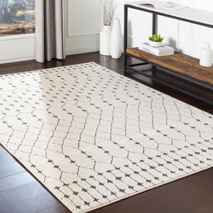 Livabliss Bahar Moroccan Geometric Area Rug with Medium Pile for Entryways and Small Spaces Light Beige, Ch 7'10" x 10'2" BHR2312-710103