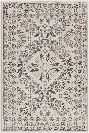 Livabliss Bahar Traditional Turkish Area Rug High Low Pile Polypropylene Living Room Floor Charcoal, Light 2' x 2'11" BHR2318-23