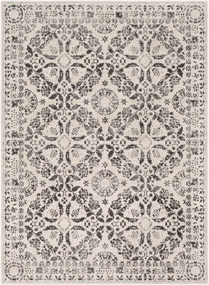 Livabliss Bahar Traditional Turkish Area Rug High Low Pile Polypropylene Living Room Floor Charcoal, Light 12' x 15' BHR2318-1215