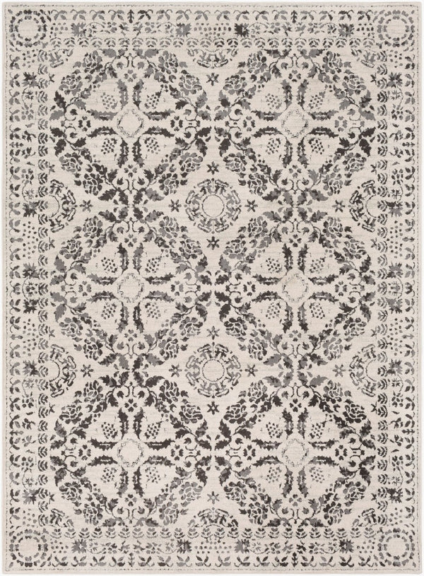 Livabliss Bahar Traditional Turkish Area Rug High Low Pile Polypropylene Living Room Floor Charcoal, Light 12' x 15' BHR2318-1215
