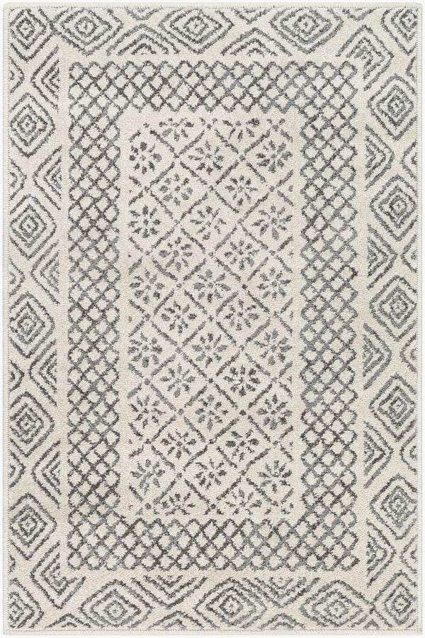 Livabliss Bahar Global Motif Machine Woven Indoor Rug Polypropylene Blend for Living Rooms Light Beige, Ch 2' x 2'11" BHR2321-23