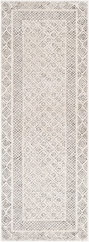 Livabliss Bahar Global Motif Machine Woven Indoor Rug Polypropylene Blend for Living Rooms Light Beige, Ch 2'7" x 7'3" BHR2321-2773