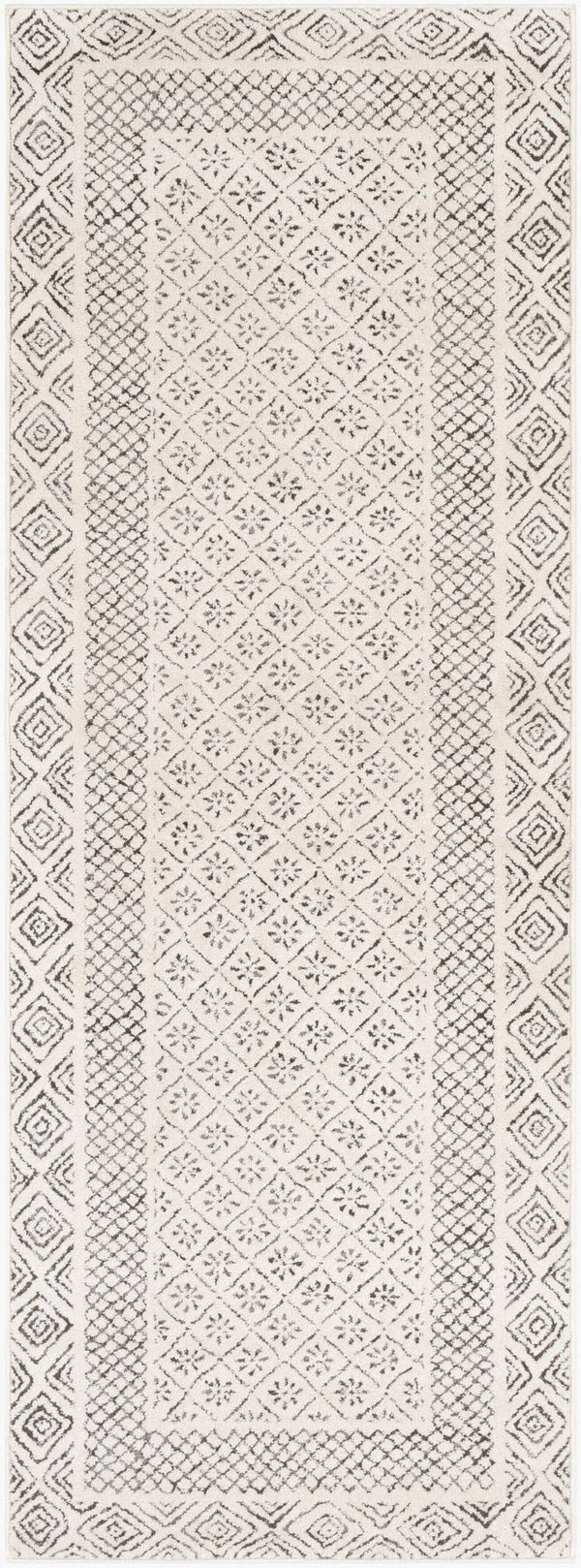 Livabliss Bahar Global Motif Machine Woven Indoor Rug Polypropylene Blend for Living Rooms Light Beige, Ch 2'7" x 7'3" BHR2321-2773