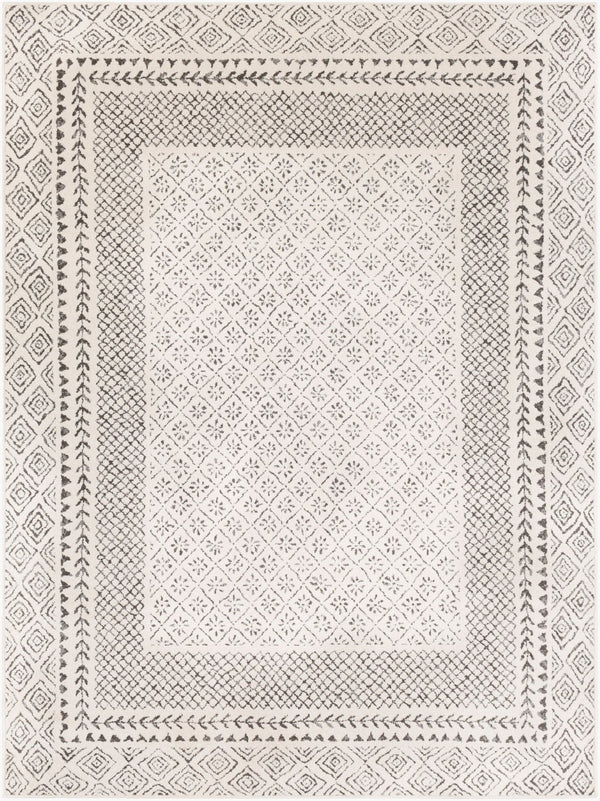 Livabliss Bahar Global Motif Machine Woven Indoor Rug Polypropylene Blend for Living Rooms Light Beige, Ch 5'3" x 7'3" BHR2321-5373