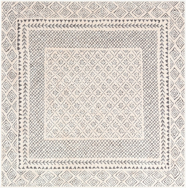 Livabliss Bahar Global Motif Machine Woven Indoor Rug Polypropylene Blend for Living Rooms Light Beige, Ch 5'3" x 5'3" Square BHR2321-53SQ