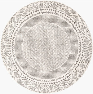 Livabliss Bahar Global Motif Machine Woven Indoor Rug Polypropylene Blend for Living Rooms Light Beige, Ch 7'10" x 7'10" BHR2321-710RD